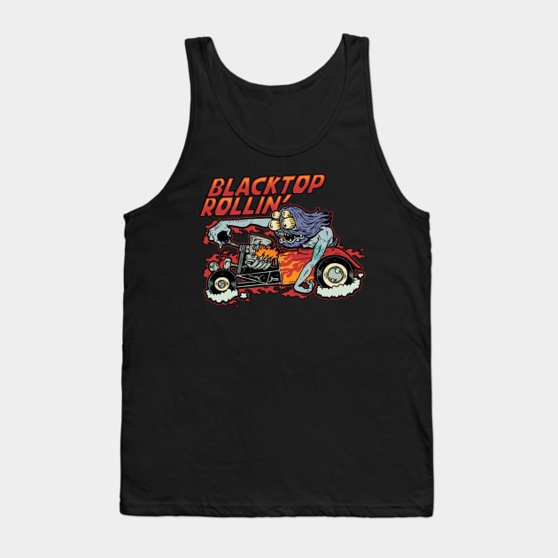 Blacktop Rollin' Monster Fink Gasser Tank Top by MonstersandMartians